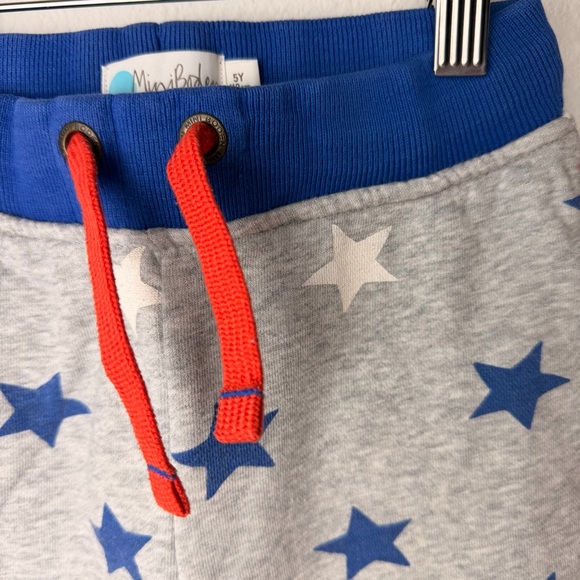 Mini Boden Star Sweatpants Kids 5 Grey Blue - Picture 3 of 6